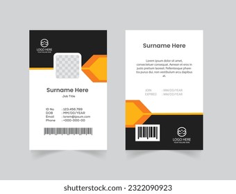 tarjeta de identificación de oficina vectorial con elementos minimalistas