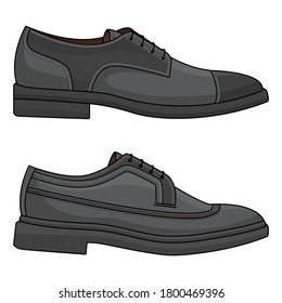vector of office leather shoes, vector EPS 10