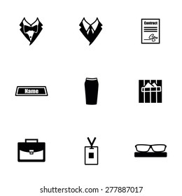 Vector Office people icon set on white background