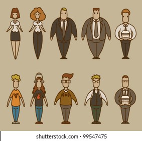 vector office people set