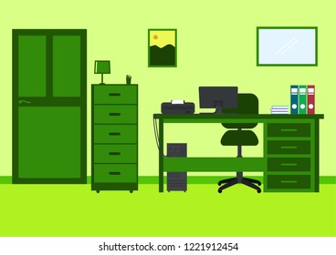 vector office room, office worker, bussines room