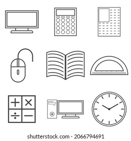 Vektorsymbol für Büromaterial