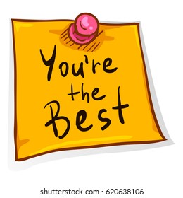 Vector Office Sticker. You are the Best.