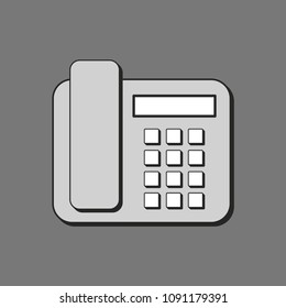 Vector office telephone icon 3d