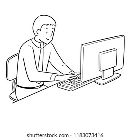 vector of office worker