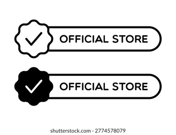 Vector Official Store Label Illustration