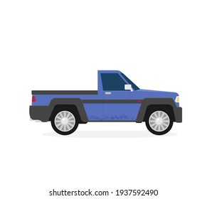 Vehículo vectorial fuera de carretera en estilo plano