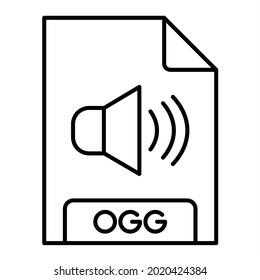 Vector OGG Outline Icon Design
