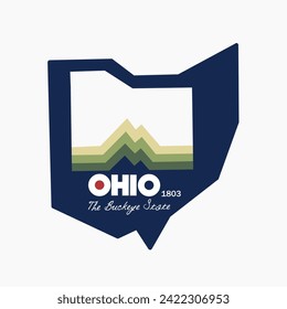 vector of ohio the buckeye state design perfect for print, etc