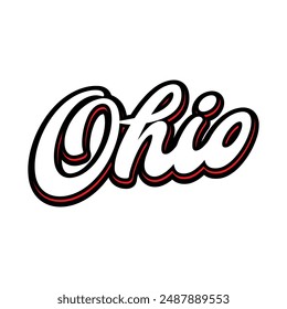 Vector Ohio typography design for tshirt hoodie baseball cap jacket and other uses vector	