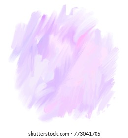 Vector oil abstract painting texture. Pastel purple background