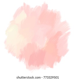 Vector oil abstract painting texture. Pastel pink background