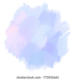 Vector oil abstract painting texture. Pastel blue background