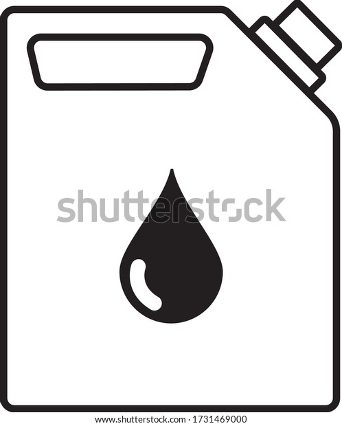 vector oil can illustration - oil\
container symbol, fuel sign. gasoline canister, Crude Oil Prices.\
Sign for oil producing company. Fuel Canister Flat Icon.\
