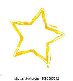 Vector of Oil or cheese star isolated on white background.