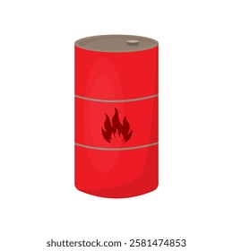 vector oil drum containing oil or flammable chemical liquids