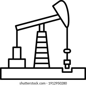 Vector Oil Field Outline Icon Design

