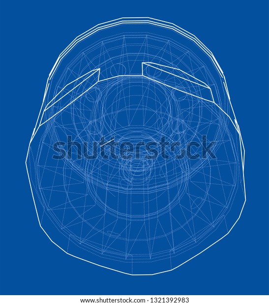 Vector oil filter concept. Vector rendering of
3d. Wire-frame style. The layers of visible and invisible lines are
separated