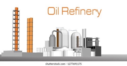 Vector Oil Gas Refinery