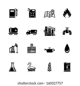 vector oil icon set