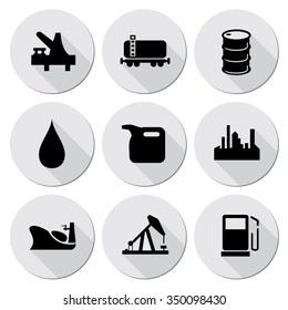 Vector oil industry icons.