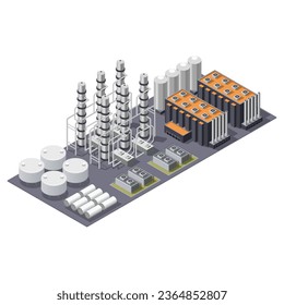 vector oil industry isometric infographics with means of transportation extraction equipment