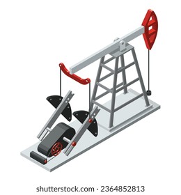 vector oil industry isometric infographics with means of transportation extraction equipment