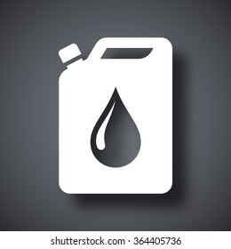 Vector oil jerrycan icon