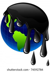 Vector Oil Leaking Earth Stock Vector (Royalty Free) 74592784