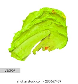 Vector oil paint Green spot