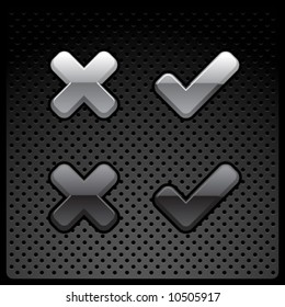 vector ok and cancel icons