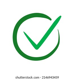 Señal Vector OK aislado en fondo blanco. Símbolos SÍ para la toma de decisiones, votación, aplicación móvil, sitio web. Signo de marca de verificación. Signo de marca de verificación correcto e incorrecto 10 pasos