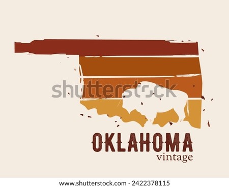 vector of oklahoma bison wild life perfect for print, apparel design, etc 