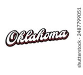 Vector Oklahoma text design for tshirt hoodie baseball cap jacket and other uses vector	
