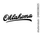 Vector Oklahoma text design for tshirt hoodie baseball cap jacket and other uses vector	