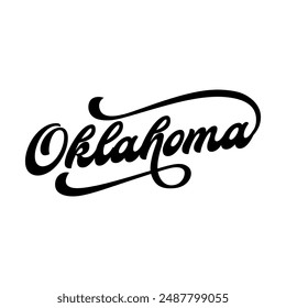 Vector Oklahoma text design for tshirt hoodie baseball cap jacket and other uses vector	