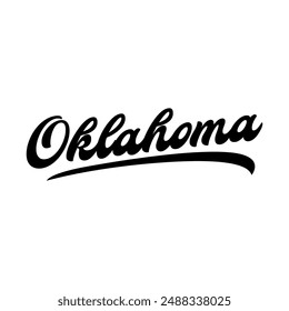 Vector Oklahoma text design for tshirt hoodie baseball cap jacket and other uses vector	