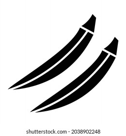 Vector Okra Glyph Icon Design

