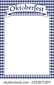 Vector Oktoberfest flyer background, space for menu. Beer Festival.