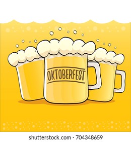 vector oktoberfest vector label on orange beer background. octoberfest vector graphic poster or banner design template