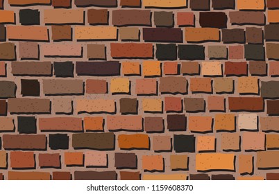 Vector old brick wall background