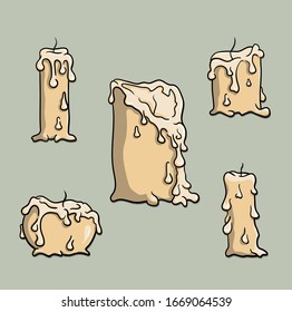 alte Kerzen der Vektorillustration - Illustration