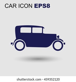 Vector old car icon
