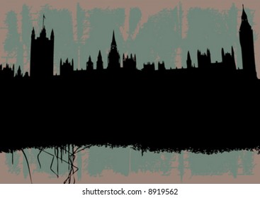 vector old city silhouette