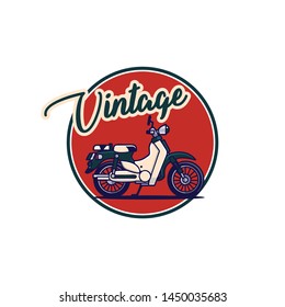 vector old classic motorcycle vintage