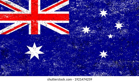 Vector vieja bandera sucia de Australia.