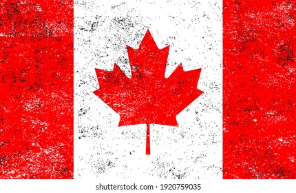 Vector old dirty flag of Canada.