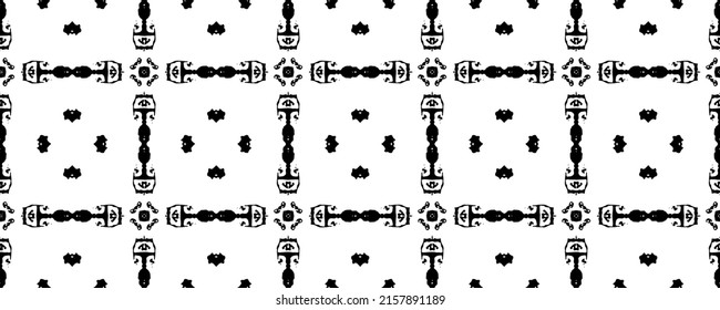 Vektoralte Textur. Doodle Paper Texture. Indisches Muster. Line Paper Print. schwarz-farbiger Hintergrund. Schwarz-Geometrisches Fußboden. Tintendesign-Zeichnung. Classic Line Design. Cotton Geometry Batik