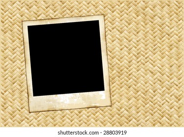 Vector Old Film On Wicker Placemat