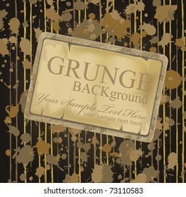Invitación antigua vectorial al fondo de fondo gris